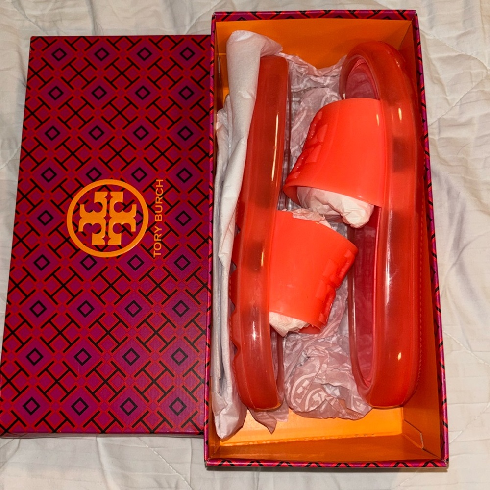 Tory Burch bubble jelly slides